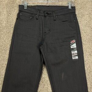 Levi Strauss 511 Slim Fit Stretch Dark Gray Jeans Men Size 28x30 Red Tab NEW